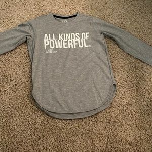 Selling Athleta girl gray long sleeve shirt with finger holes size 8-10